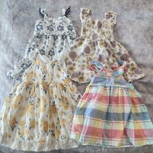 Bundle Of 4 Toddler Girl Sleeveless Dresses